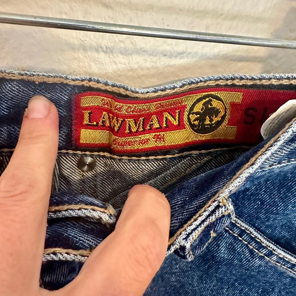 Vintage Western Lawman Jeans embellished rhinestones 80s 90s world class denim - Picture 4 of 7